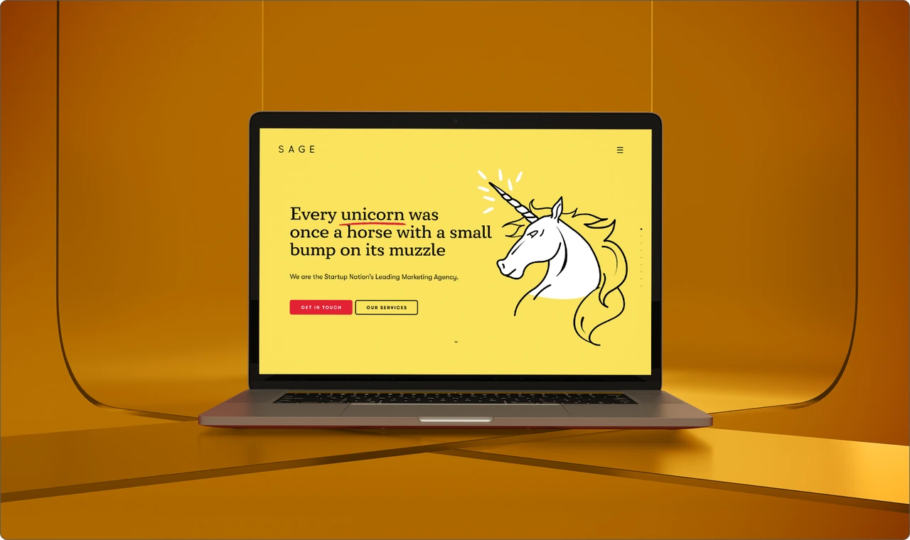 אתר SAGE MARKETING - עיצוב ופיתוח על ידי Rubicon